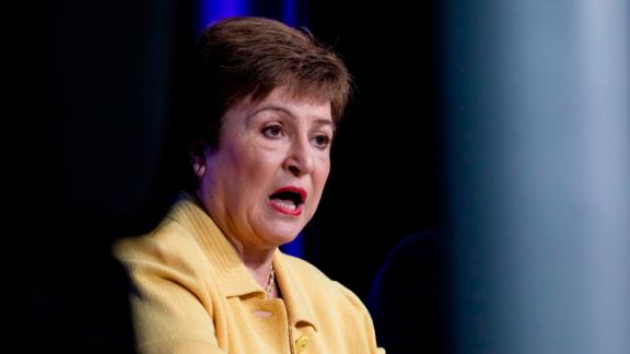 WASHINGTON, DC - MARCH 04: IMF Managing Director Kristalina Georgieva speaks during a joint press conference with World Bank Group President David Malpass on the recent developments of the coronavirus, COVID-19, and the organizations' responses on March 4, 2020 in Washington, DC. It was announced yesterday that the Annual Spring Meetings held by the IMF and World Bank in Washington, DC have been changed to virtual meetings due to concerns about COVID-19. (Photo by Samuel Corum/Getty Images)