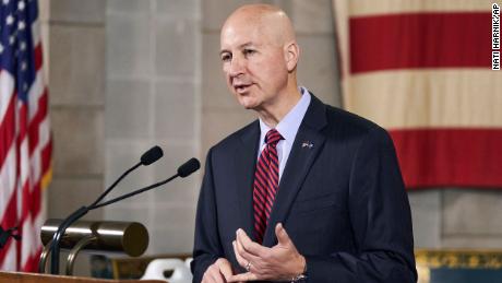 In this Sept. 30, 2020 file photo, Nebraska Gov. Pete Ricketts speaks during a news conference in Lincoln, Neb.