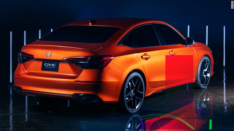 The new Honda Civic&#39;s taillights are designed to give an impression of more width. 