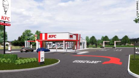 The new design emphasizes the drive-thru.