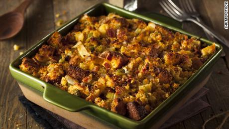 Go all-in on stuffing by turning it into a casserole for the main course. 