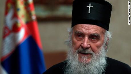 The head of the Serbian Orthodox Church, Patriarch Irinej, who was 90, died on Friday.