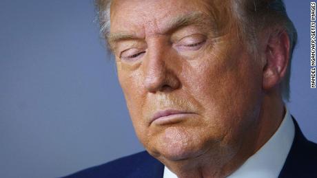 US President Donald Trump looks down during an event on lowering prescription drug prices in the Brady Briefing Room of the White House in Washington, DC on November 20, 2020. (Photo by MANDEL NGAN / AFP) (Photo by MANDEL NGAN/AFP via Getty Images)