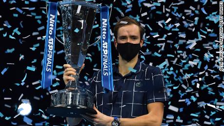 Daniil Medvedev beat Dominic Thiem to win the ATP Finals.