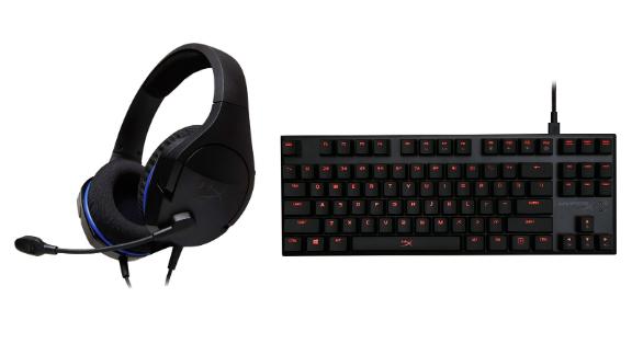 HyperX headsets and keyboard