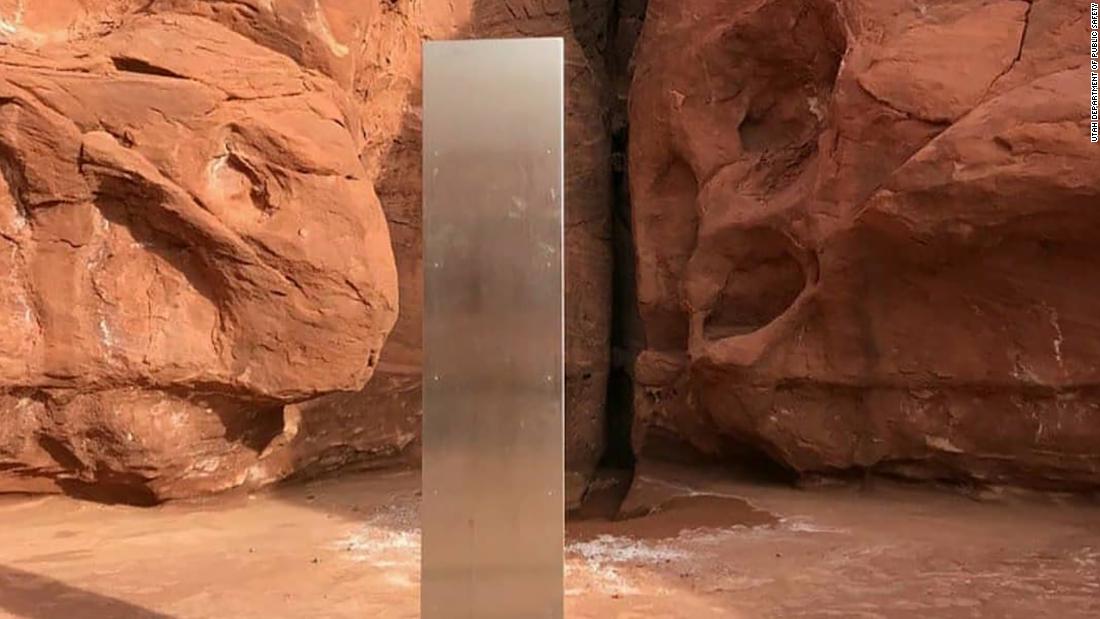 Utah monolith: Helicopter crew discovers mysterious metal monolith deep in  the desert - CNN Style