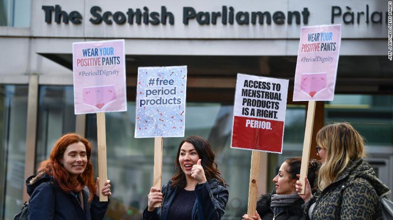Scotland becomes first country to make tampons and pads available for free
