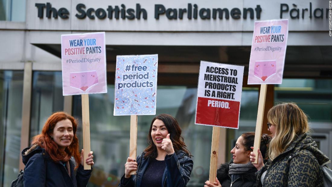 Scotland becomes first country to make tampons and pads available for free