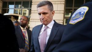 WASHINGTON, DC - DECEMBER 18: Former White House National Security Advisor Michael Flynn leaves the Prettyman Federal Courthouse following a sentencing hearing in U.S. District Court December 18, 2018 in Washington, DC. Flynn&#39;s lawyers accepted the judge&#39;s offer to delay sentencing for lying to the FBI about his communication with former Russian Ambassador Sergey Kislyak. Special Prosecutor Robert Mueller has recommended no prison time for Flynn due to his cooperation with the investigation into Russian interference in the 2016 presidential election. (Photo by Chip Somodevilla/Getty Images)
