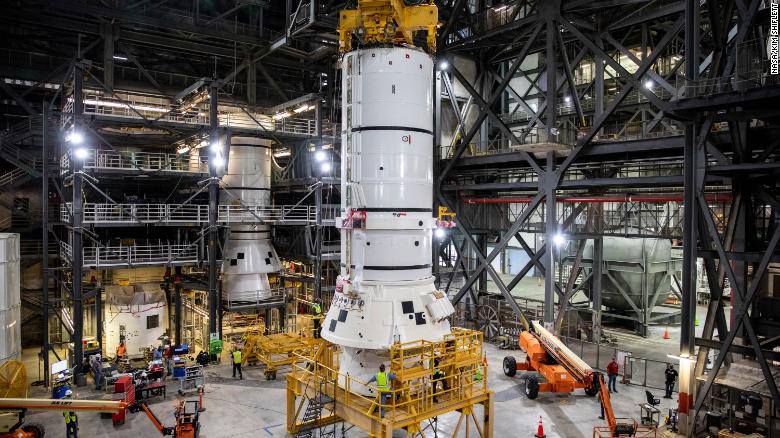 Space Launch System solid rocket boosters for the Artemis I mission