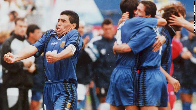 Maradona was back for his fourth World Cup in 1994, but it wasn't for long.