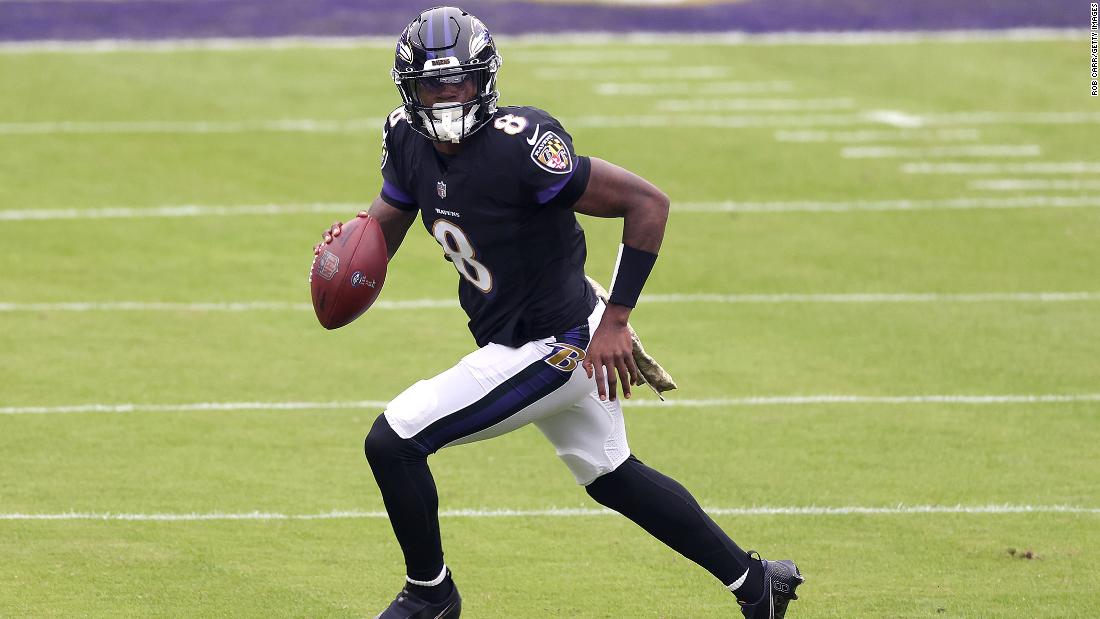 Former NFL MVP Lamar Jackson of the Baltimore Ravens tests positive for Covid-19