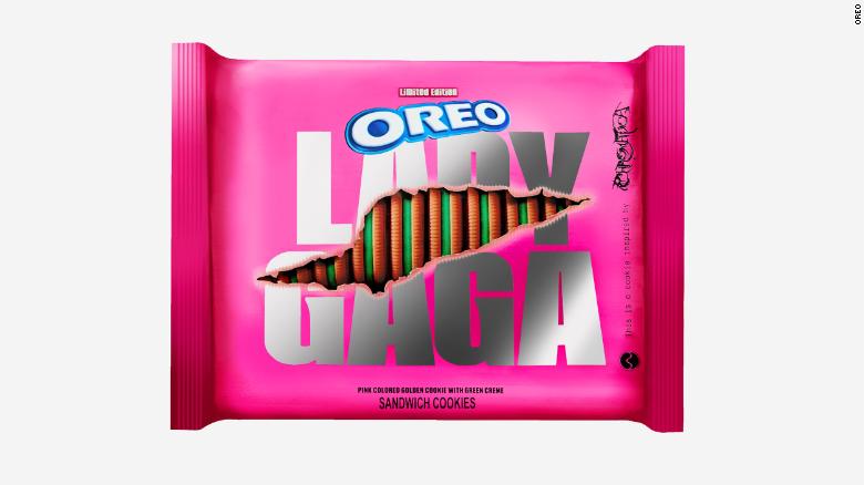 The packaging for the Lady Gaga Oreos is inspired by the singer&#39;s &quot;Chromatica&quot; album.