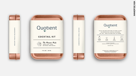 The Quotient marketing team will receive DIY cocktail kits for their holiday party. 
