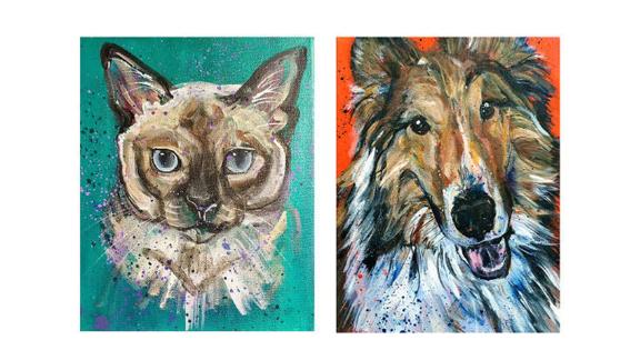 Custom Painterly Pet Portraits