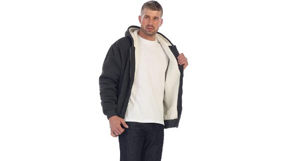 Gioberti Heavyweight Sherpa Lined Fleece Hoodie Jacket