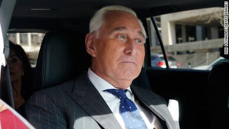 Roger Stone leaves a federal courthouse after being found guilty of obstructing a congressional investigation into Russia&#39;s interference in the 2016 election.