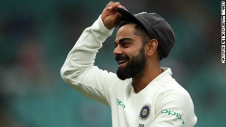 Virat Kohli during the Fourth Test match in the series between Australia and India at Sydney Cricket Ground on January 6, 2019, in Sydney, Australia. 