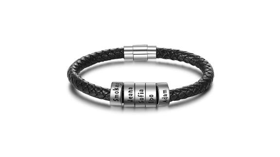 Personalized Black Braid Names Bracelet