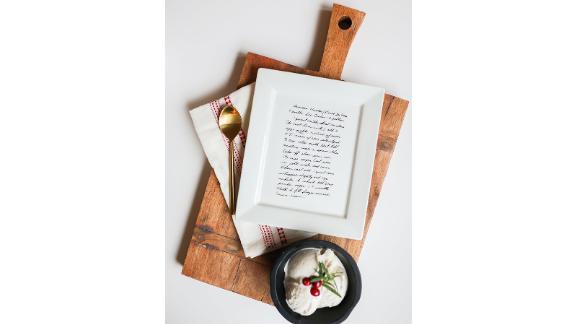 Personalized Family Recipe Plate