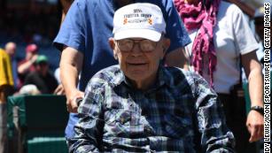 Chuck Yeager was honored during the MLB baseball game between the Philadelphia Phillies and the Colorado Rockies on June 14, 2018 at Citizens Bank Park in Philadelphia.