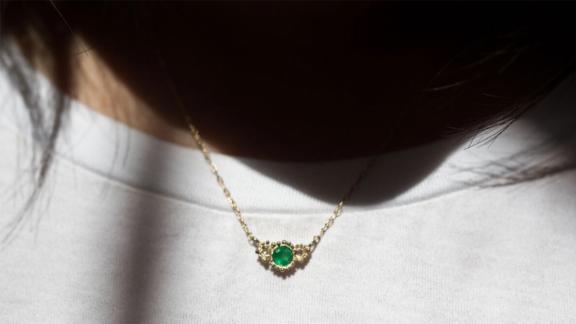 Catbird Emerald Diamond Twinkle Necklace