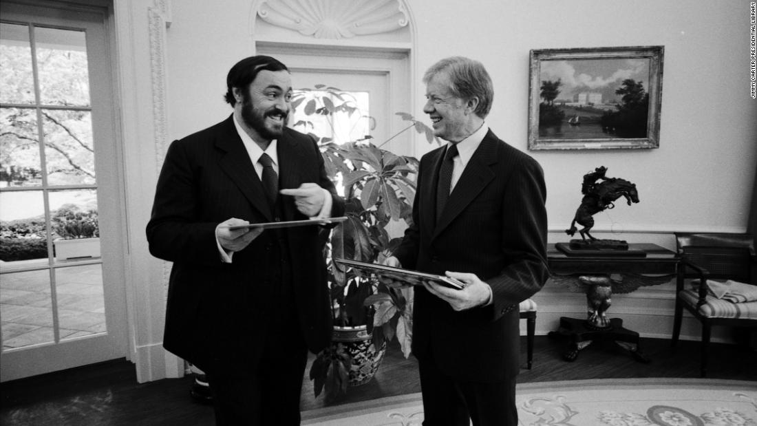 Famed Italian opera singer Luciano Pavarotti was one of the many musical luminaries who graced the Carter White House between 1977 and 1981. 
