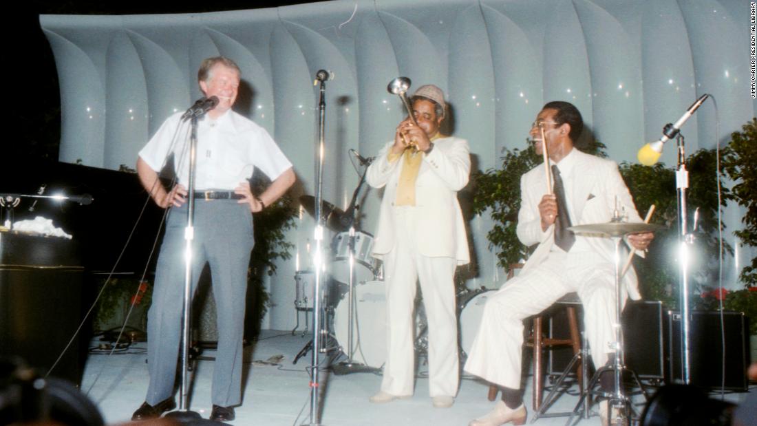 In 1978, President Carter and the first lady hosted a massive jazz festival at the White House -- &lt;a href=&quot;https://www.washingtonpost.com/archive/lifestyle/1978/06/19/a-whos-who-of-jazz-on-the-south-lawn/ea9ac873-9fd7-41ec-8d9f-110e101ee8df/&quot; target=&quot;_blank&quot;&gt;one Carter introduced as the first of its kind&lt;/a&gt;. The event was held in honor of the 25th anniversary of the Newport Jazz Festival, and Carter joined jazz greats Dizzy Gillespie and Max Roach for a performance of &quot;Salt Peanuts.&quot; 