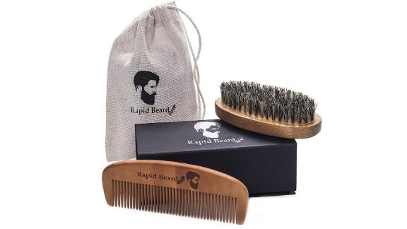 Rapid Beard Store Beard Brush and Beard Comb Kit