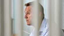 Navalny, here at a court hearing in Moscow, has been arrested many times and convicted of embezzlement charges. He said the accusations were politically motivated. 