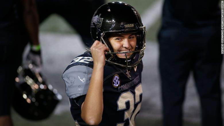 Vanderbilt kicker Sarah Fuller becomes the first woman to score in a Power Five college football game