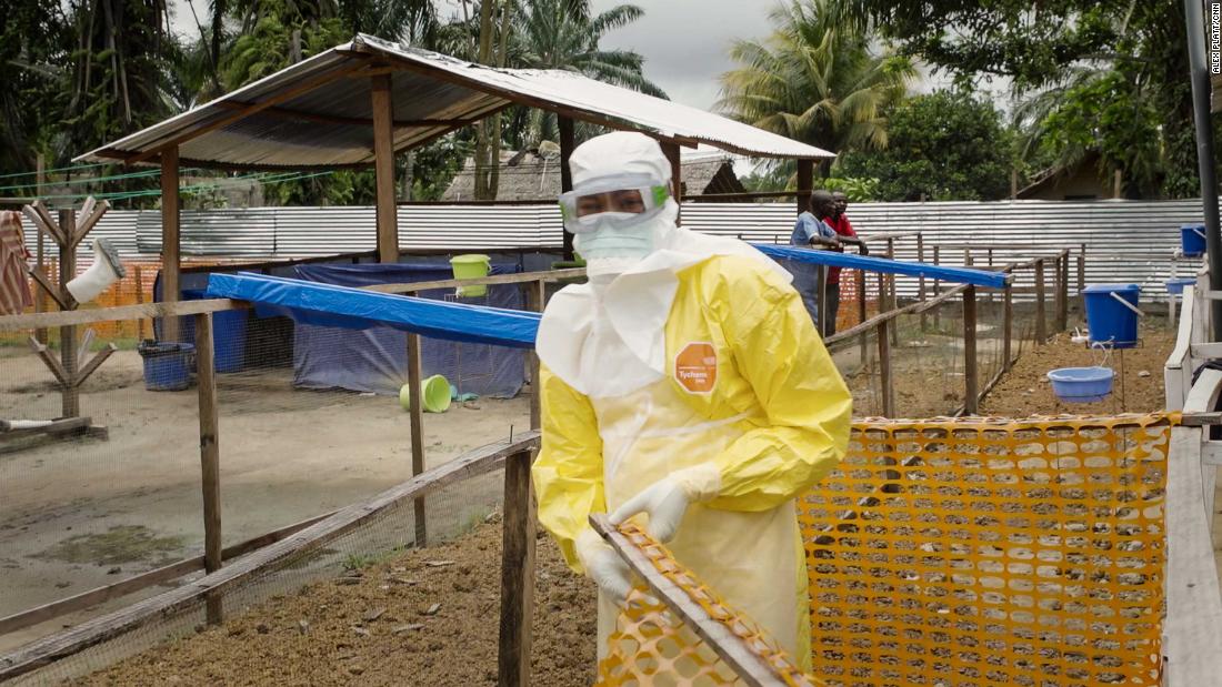 Doctor Dadin Bonkole works at the Ingende Hospital&#39;s Ebola Red Zone.