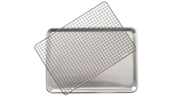 Nordic Ware Half Sheet With Oven-Safe Nonstick Grid, 2-Piece Set