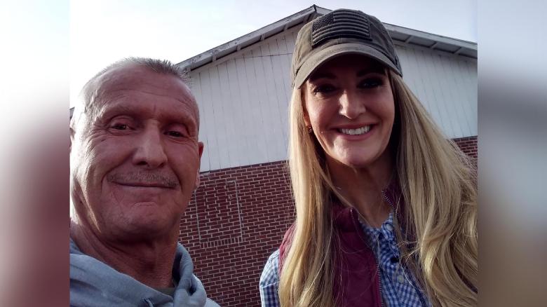 GOP Sen. Kelly Loeffler is pictured next to Chester Doles, a White supremacist and member of the neo-Nazi National Alliance, during a campaign event in Georgia on Friday. Doles posted the photo to VK, a Russian social networking site.