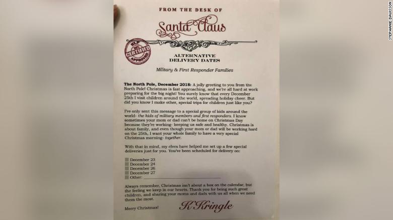 This mother makes sure Santa sends reassuring notes to children who can’t celebrate Christmas on December 25
