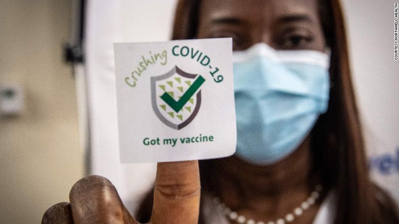 Covid-19 vaccine stickers could encourage people to get vaccinated