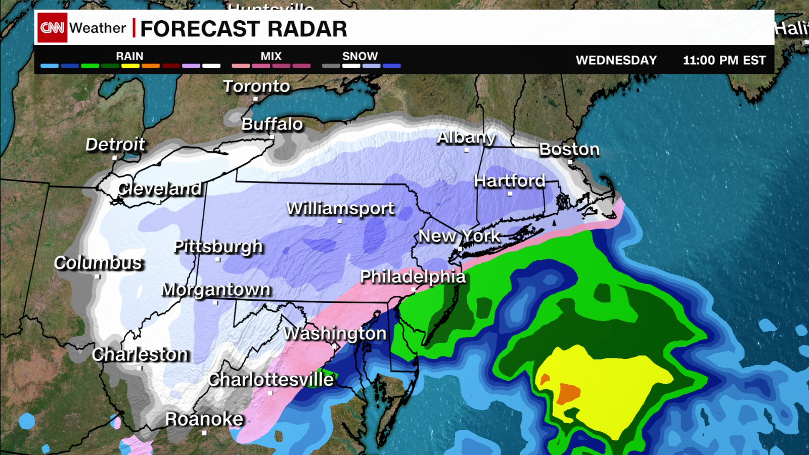 Winter Storm Path Map Winter Storm Will Bring Heavy Snow To Northeast - Cnn Video