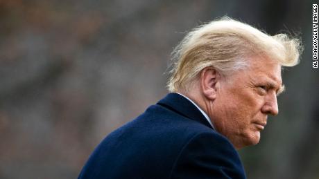 President Donald Trump departs on the South Lawn of the White House, on December 12, 2020 in Washington, DC. Trump is traveling to the Army versus Navy Football Game at the United States Military Academy in West Point, NY. (Photo by Al Drago/Getty Images)