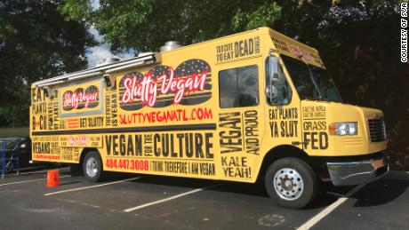 A Slutty Vegan food truck.