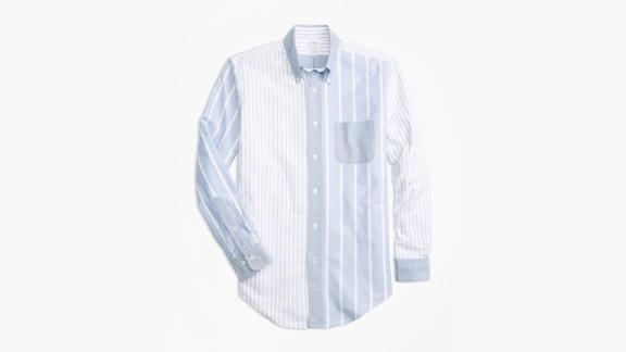 Brooks Brothers Regent Fit Oxford Fun Stripe Sport Shirt