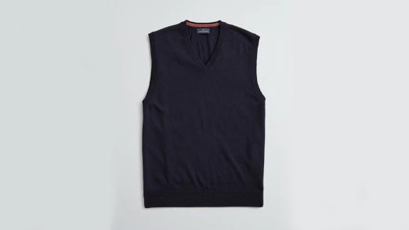 Brooks Brothers Washable Merino Wool V-Neck Vest