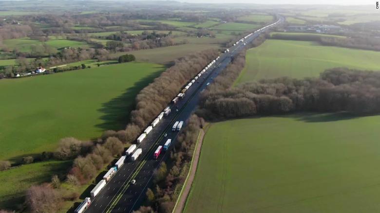 No-deal Brexit looms as truck drivers queue for hours at port