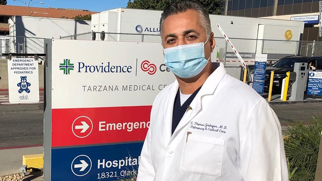 Dr. Thomas Yadegar, the ICU Director at Providence Cedars-Sinai Tarzana Medical Center, tells CNN too many patients just could not resist seeing friends and family during the Thanksgiving holiday.  