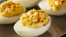 Add a finishing touch to deviled eggs with a sprinkle of smoked Spanish paprika.