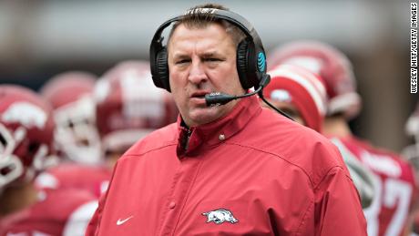 Bret Bielema was a head coach at Arkansas and Wisconsin.