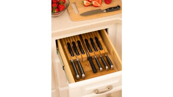 Noble Home & Chef Store In-Drawer Bamboo Knife Block