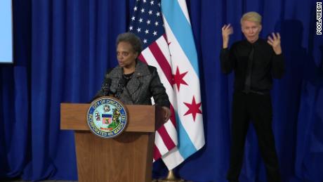 Chicago Mayor Lori Lightfoot speaks at a news conference about the botched raid on Monday.