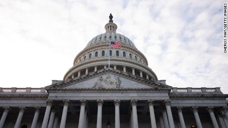 The US Capitol in the late afternoon before lawmakers vote to pass a $900 billion coronavirus relief bill on December 21, 2020 in Washington, DC.