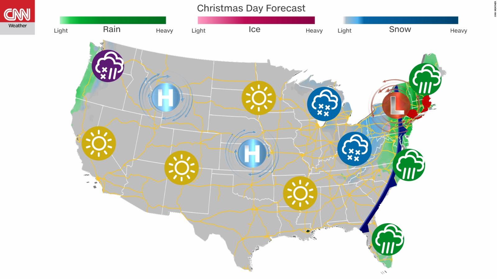 Christmas weather forecast It might snow in some of the least probable