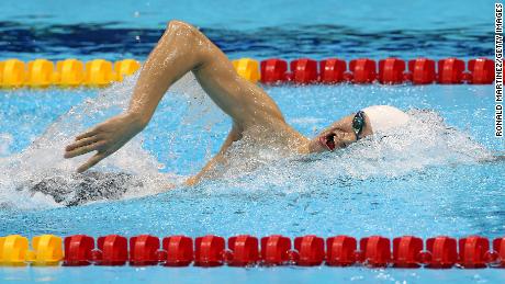 Sun Yang competes in the men&#39;s 1500m Freestyle final on Day 8 of the London 2012 Olympic Games at the Aquatics Centre on August 4, 2012 in London, England. 